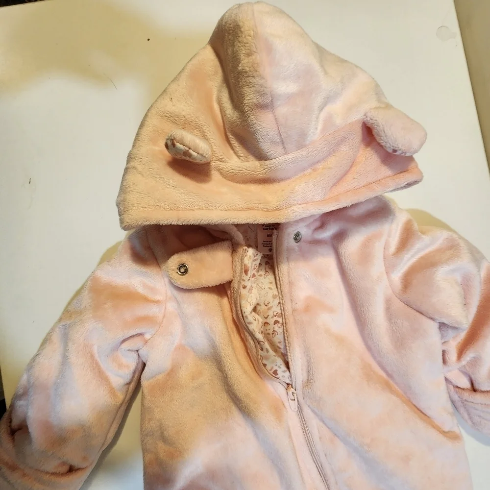 Just one you by Carter's baby's one piece cozy winter  jumpsuit size 6M